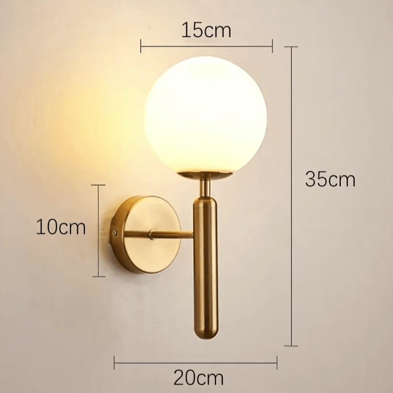 arandela de parede, arandela bola, arandela interna, arandela, arandela sole, luminaria de parede, luminaria de parede led,