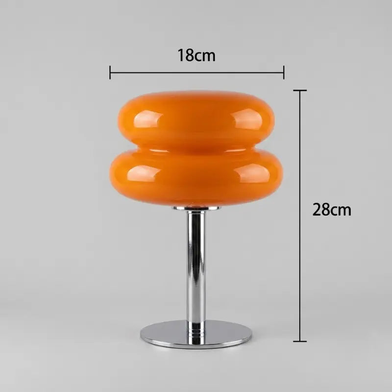 Luminária Abajur de Mesa Cogumelo Laranja