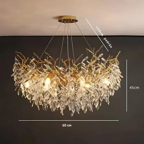 lustre de cristal moderno luxo em ambiente sofisticado larmary