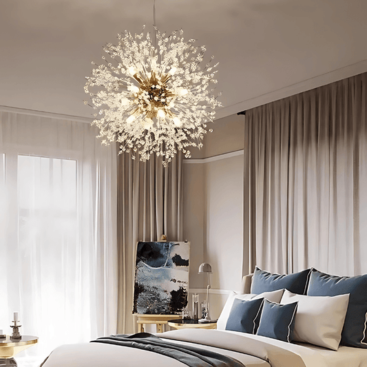 lustre pendente dente de leão, lustre pendente, lustre pendente para sala de jantar, lustre pendente para sala, pendente para sala, pendente para quarto, lustre pendente, lustre cristal, Luminária Pendente,