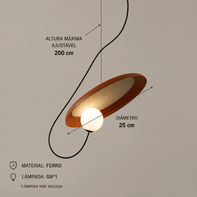 Pendente Milano Sculpt Design Moderno 25cm