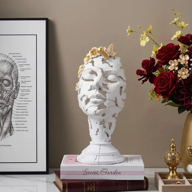 escultura decoração,	
obra e arte,
escultura para decoracao,
escultura decorativa,
estatua decorativa,	
escultura de mesa,
arte moderna,
decoração escritorio,
escultura rosto