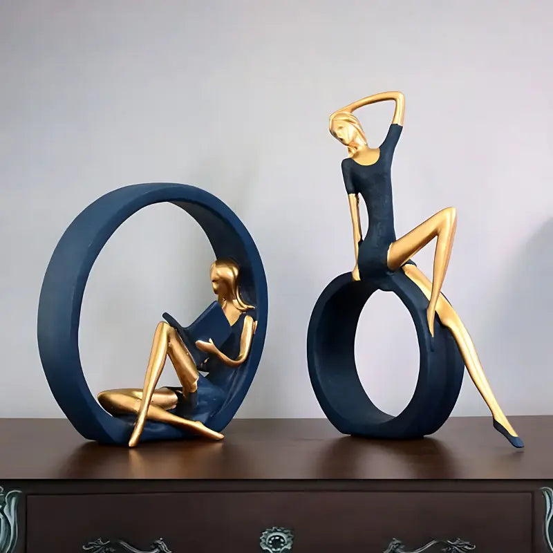 Escultura Decorativa  Girl 2 peças