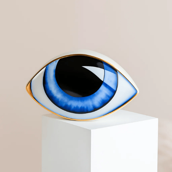 Escultura decorativa Obra de Arte Moderna Olho | Decoração Sala e Escritório