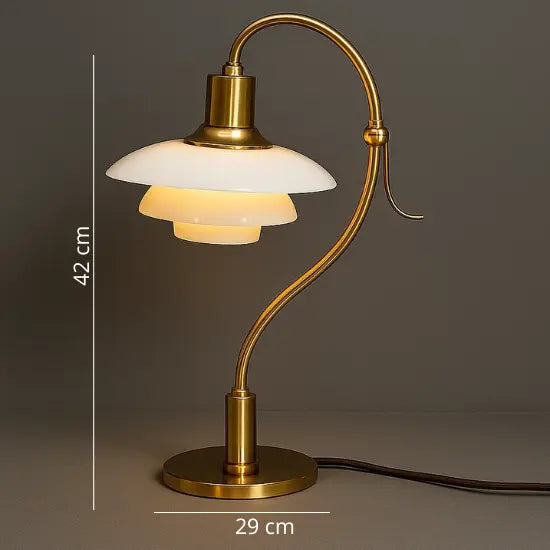 Luminária Abajur de Mesa Moderna Dourada | Para Escritório, Quarto e Sala