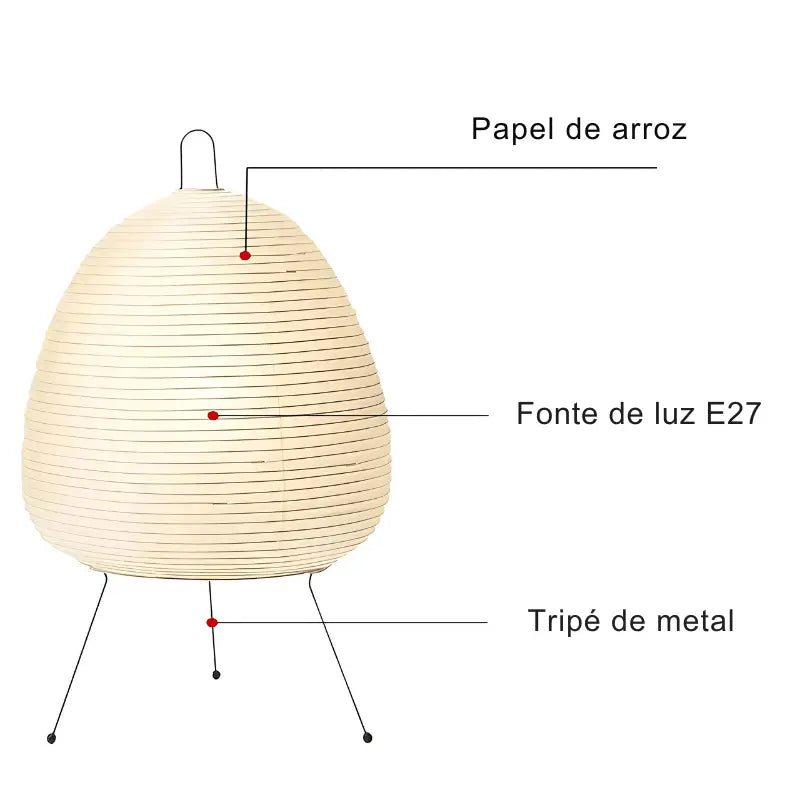 Luminária de Mesa e Chão Japonesa