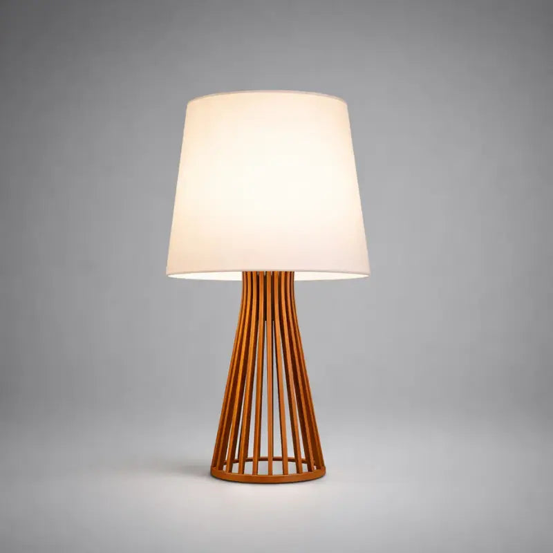 Luminária de Mesa Moderna com Cúpula de Tecido