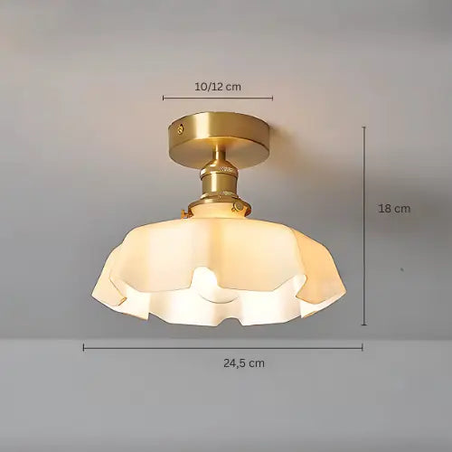 Luminária de Teto Minimalista Moderna Led em Cobre para Sala e Quarto