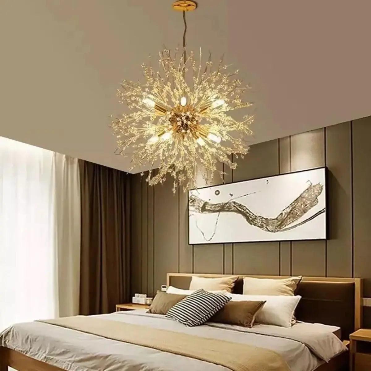 Lustre Dente de Leão Luxo Minimalista 50 cm