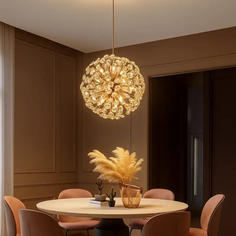 lustre dourado,
lustre para sala de jantar,
lustre pendente,
lustre para quarto,
lustre cristal,
lustre dente de leão,