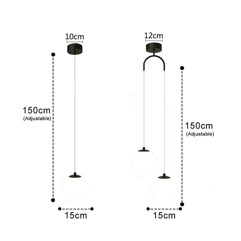 Pendente Pingente Ball Nordic Home, pendente, Pendente Pingente, pendente luminaria, luminárias pendente, pendente na sala, pendente quarto, lustre pendente para sala, luminaria pendente sala, luminária pendente para cozinha,