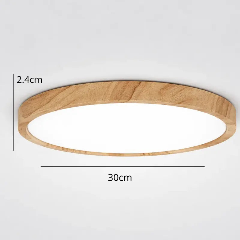 Plafon Redondo de Madeira LED
