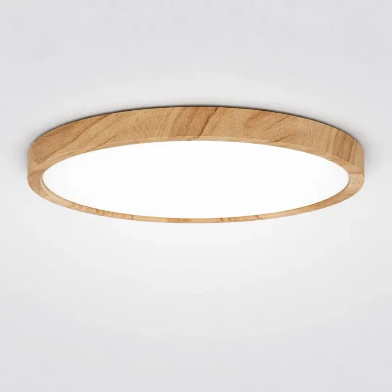Plafon Redondo de Madeira LED Moderno 40cm