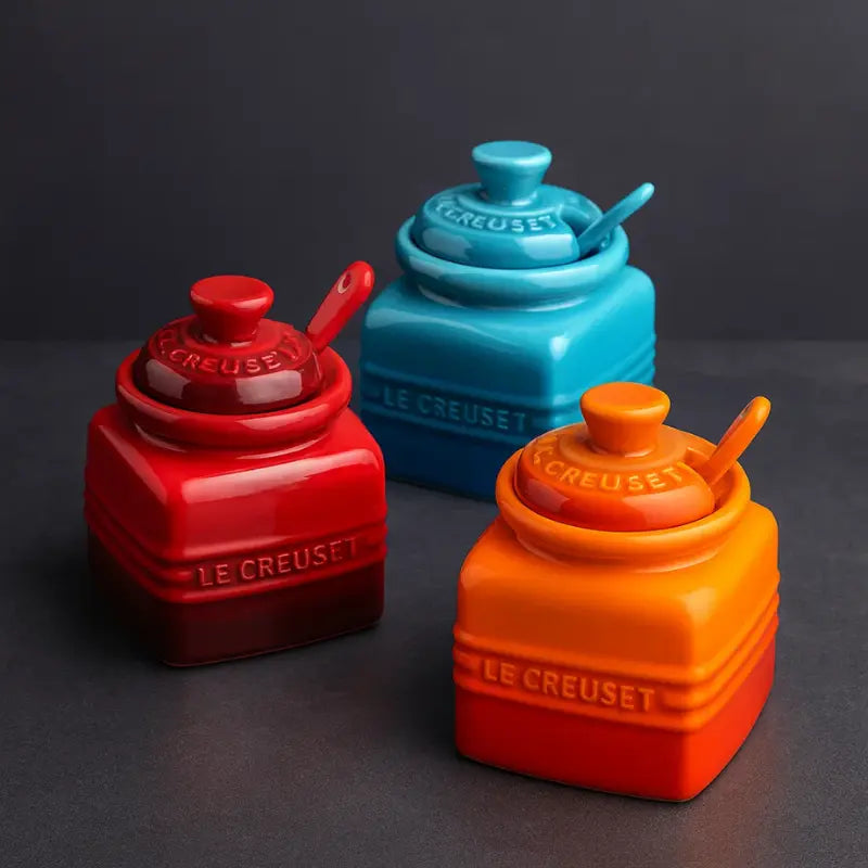 porta temperos,
pote de tempero,
potes de cerâmica com tampa,
porta condimentos,
utensílio de cozinha